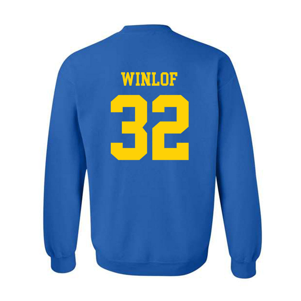 Delaware - Men's D2 Ice Hockey : Evan Winlof - Crewneck Sweatshirt-1