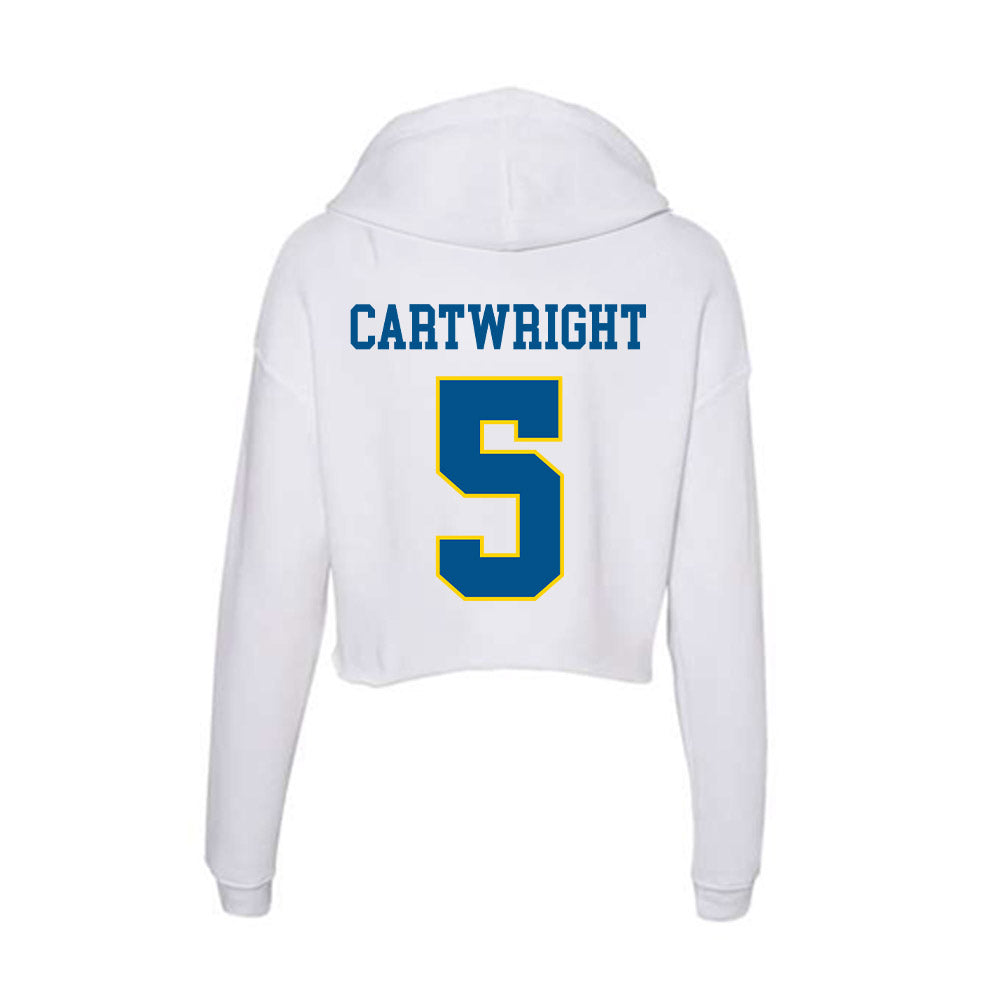 Delaware - Women's Ice Hockey : Melanie Cartwright - Women's Crop Fleece Hoodie-1