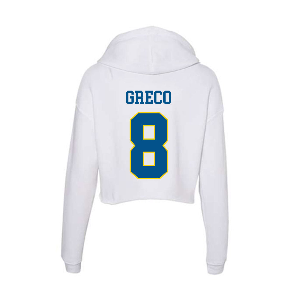 Delaware - Men's D2 Ice Hockey : Anthony Greco - Women's Crop Fleece Hoodie-1