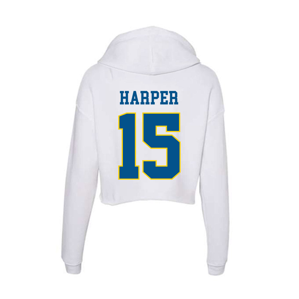Delaware - Flag Football : Elsie Harper - Women's Crop Fleece Hoodie-1