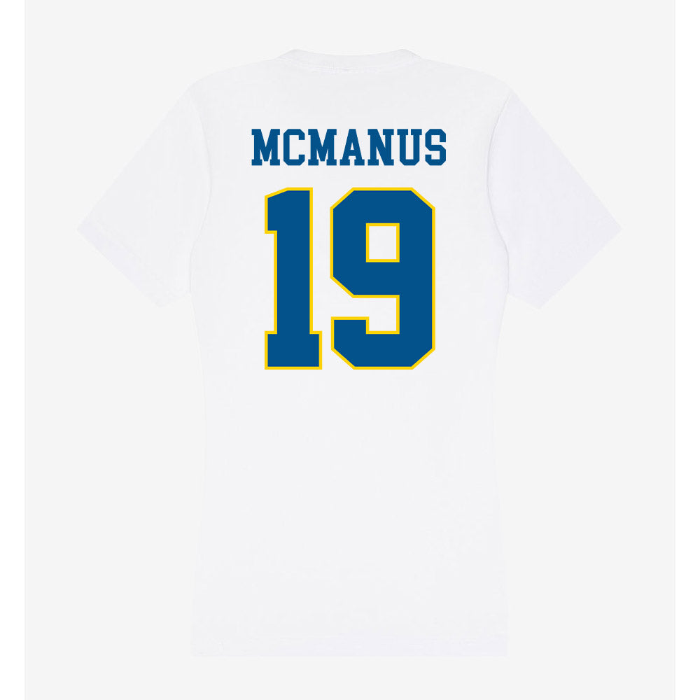 Delaware - Men's D2 Ice Hockey : Owen McManus - Women's V-Neck T-Shirt-1