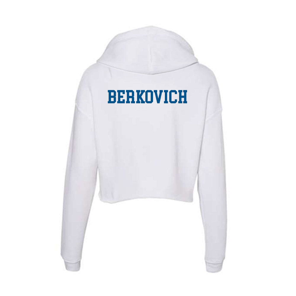 Delaware - Crew : Jake Berkovich - Women's Crop Fleece Hoodie-1