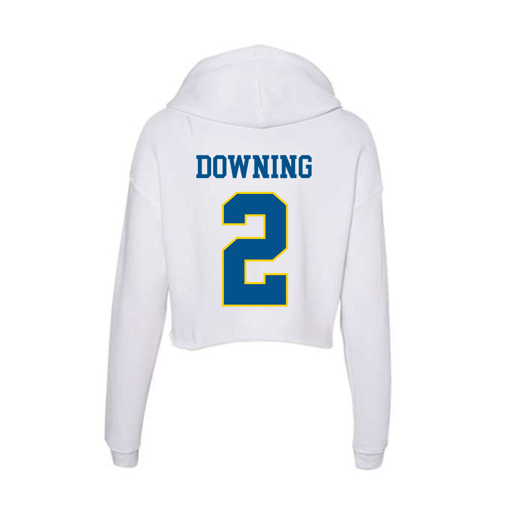 Delaware - Women's Ice Hockey : Shaw Downing - Women's Crop Fleece Hoodie-1