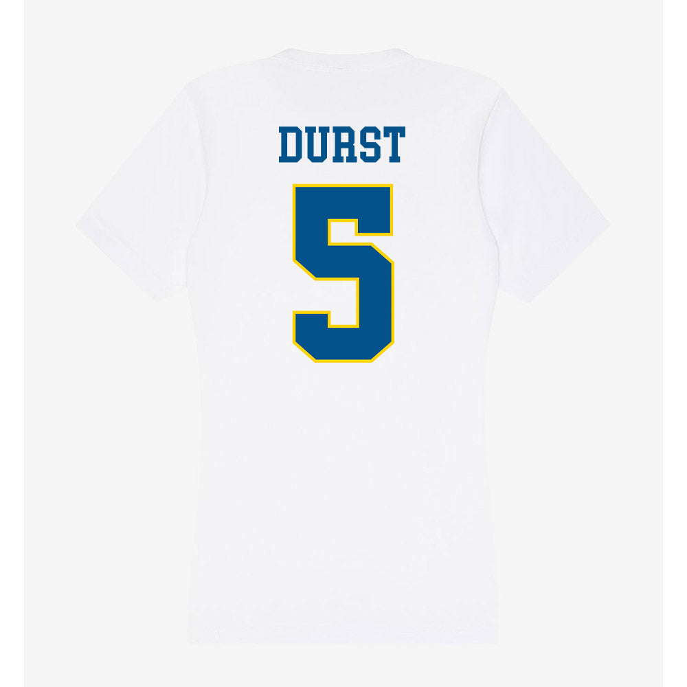 Delaware - Women's Rugby : Abby Durst - Women's V-Neck T-Shirt-1