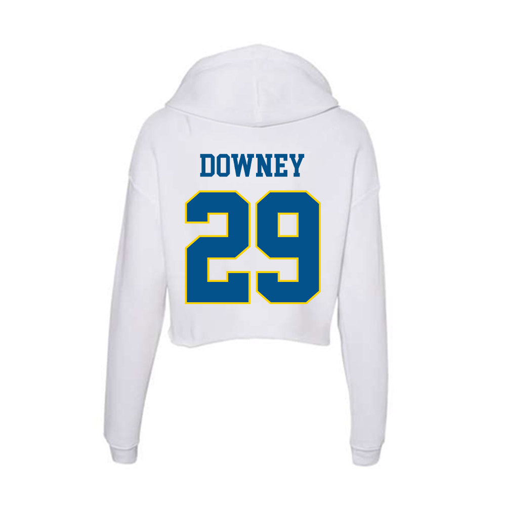 Delaware - Men's D2 Ice Hockey : Danny Downey - Women's Crop Fleece Hoodie-1
