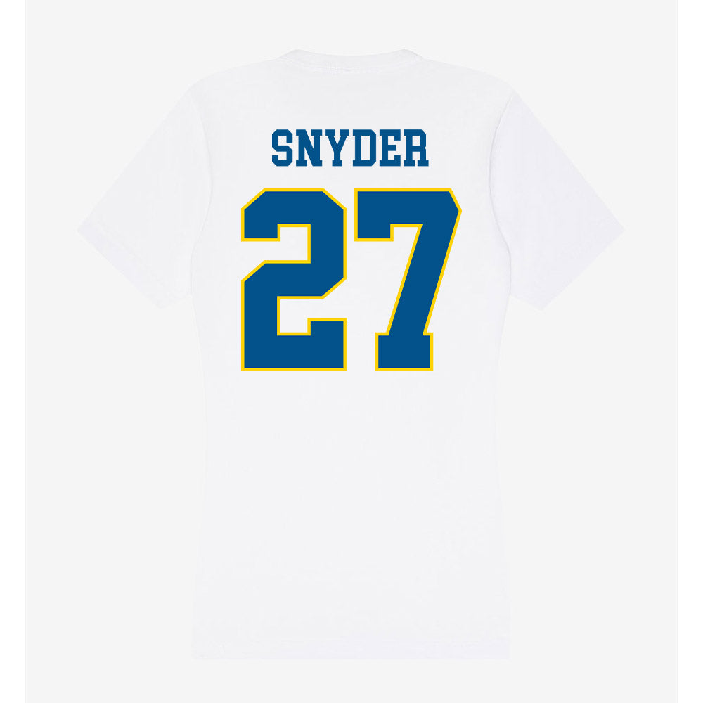 Delaware - Men's D2 Ice Hockey : George Snyder - Women's V-Neck T-Shirt-1