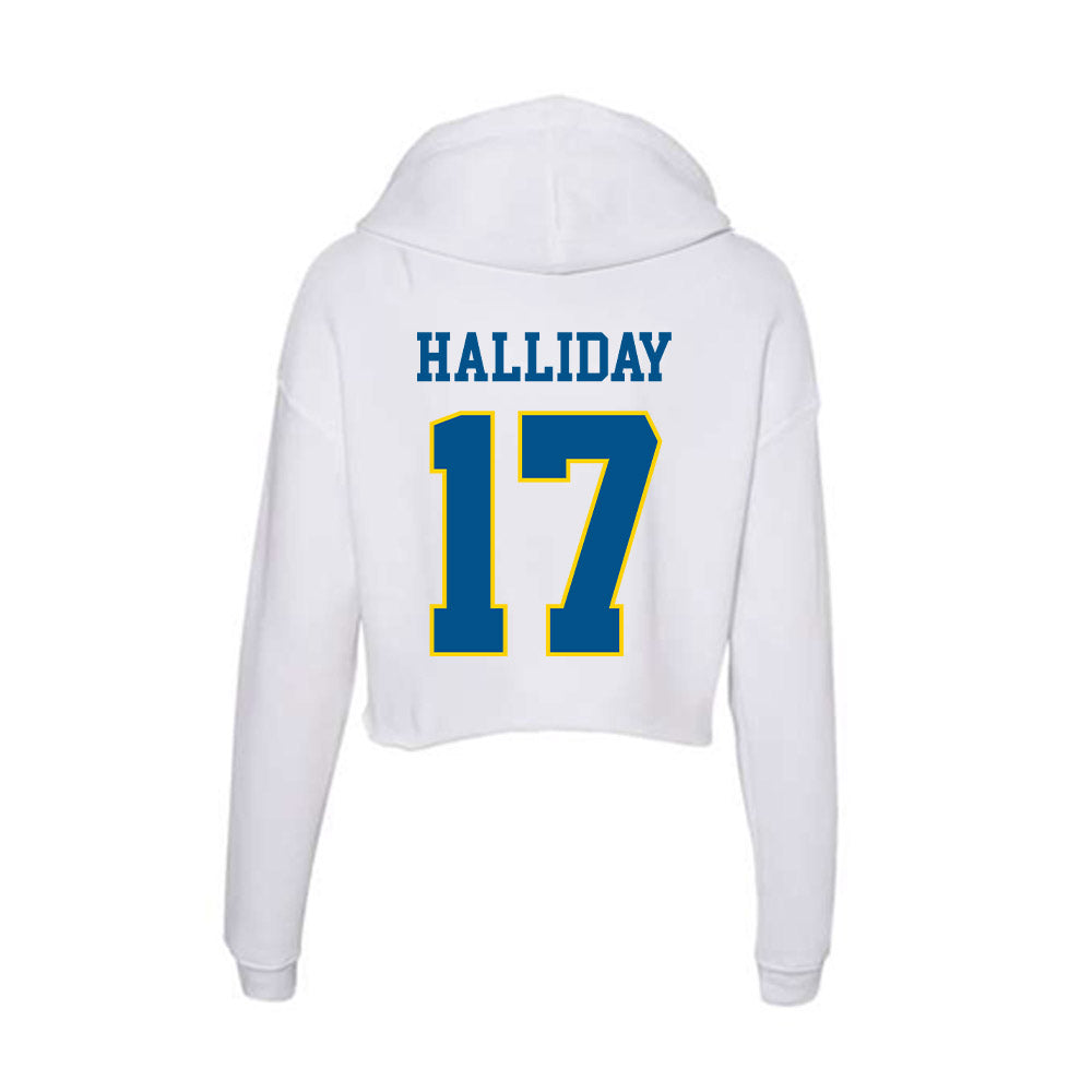 Delaware - Women's Ice Hockey : Amanda Halliday - Women's Crop Fleece Hoodie-1