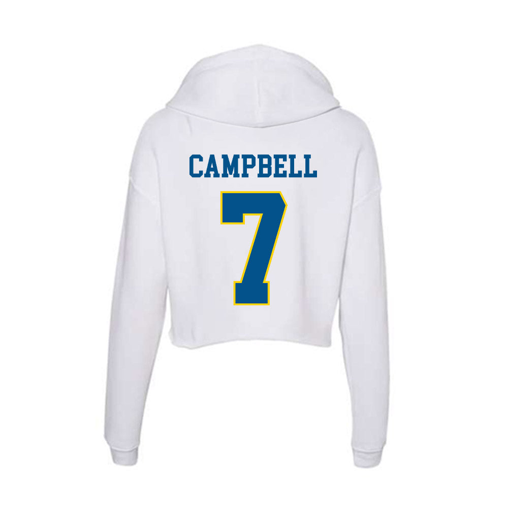 Delaware - Flag Football : Amara Campbell - Women's Crop Fleece Hoodie-1