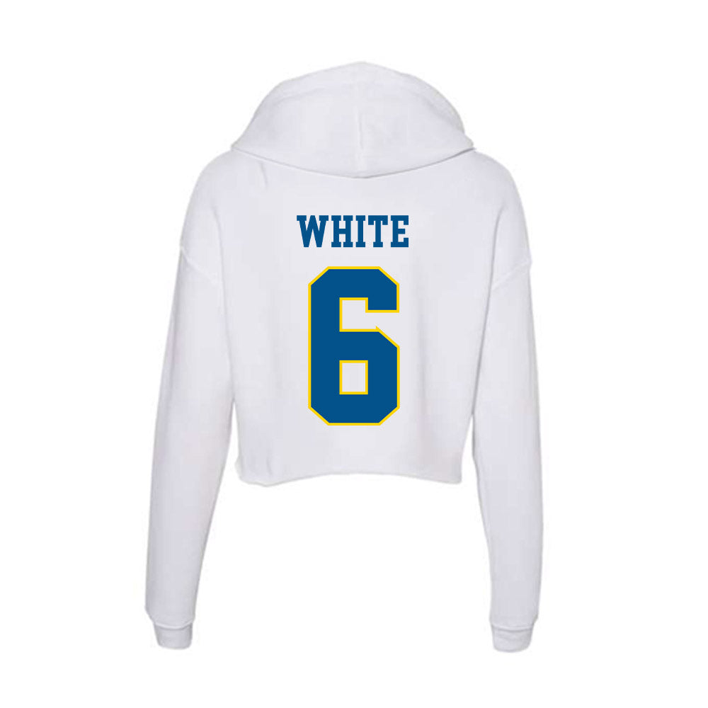 Delaware - Women's Rugby : Alexandra White - Women's Crop Fleece Hoodie-1