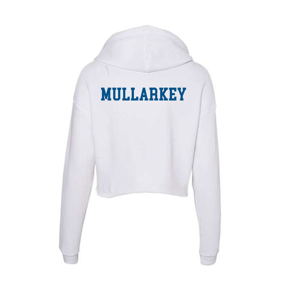 Delaware - Wrestling : Lucca Mullarkey - Women's Crop Fleece Hooded Sweatshirt-1