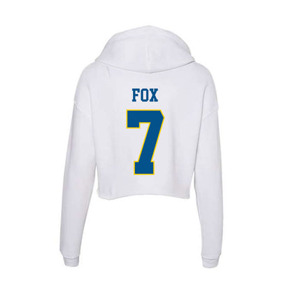 Delaware - Men's D2 Ice Hockey : Justin Fox - Women's Crop Fleece Hoodie-1