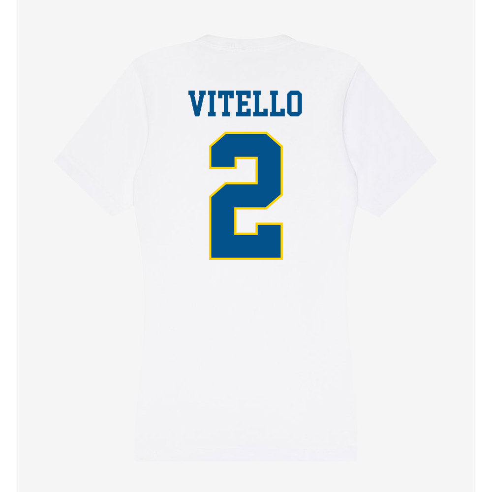 Delaware - Flag Football : Julia Vitello - Women's V-Neck T-Shirt-1