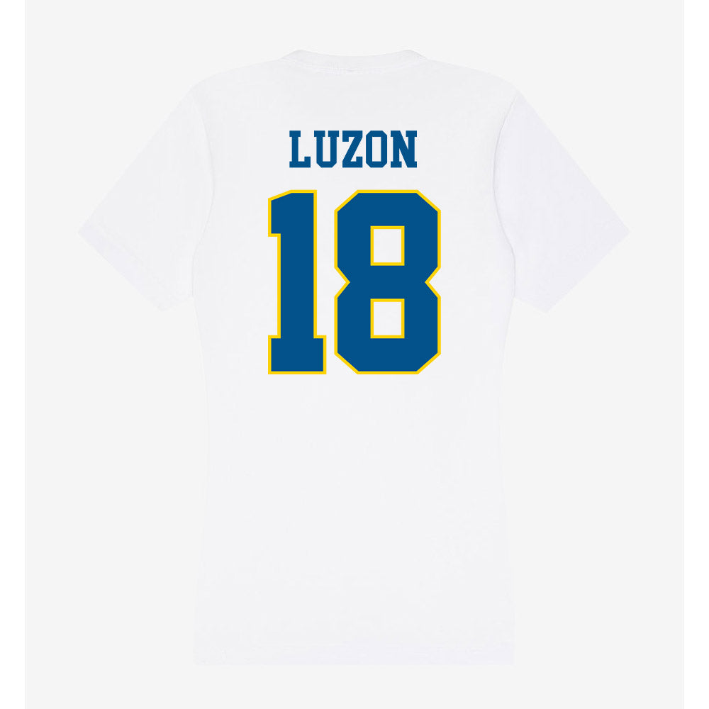 Delaware - Women's Ice Hockey : Paige Luzon - Women's V-Neck T-Shirt-1