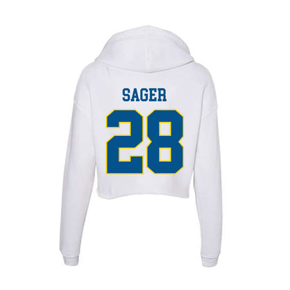 Delaware - Men's D2 Ice Hockey : Chris Sager - Women's Crop Fleece Hoodie-1