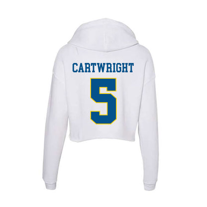 Delaware - Women's Ice Hockey : Melanie Cartwright - Women's Crop Fleece Hoodie-1