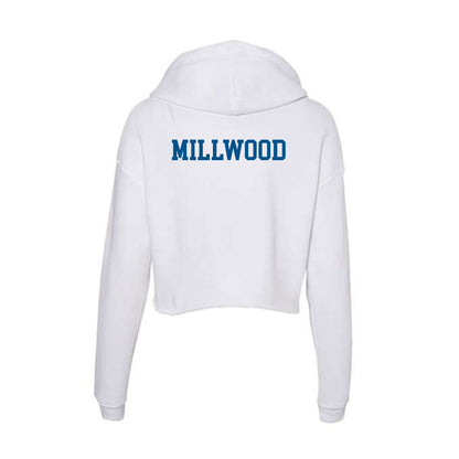 Delaware - Wrestling : Omar Millwood - Women's Crop Fleece Hooded Sweatshirt-1