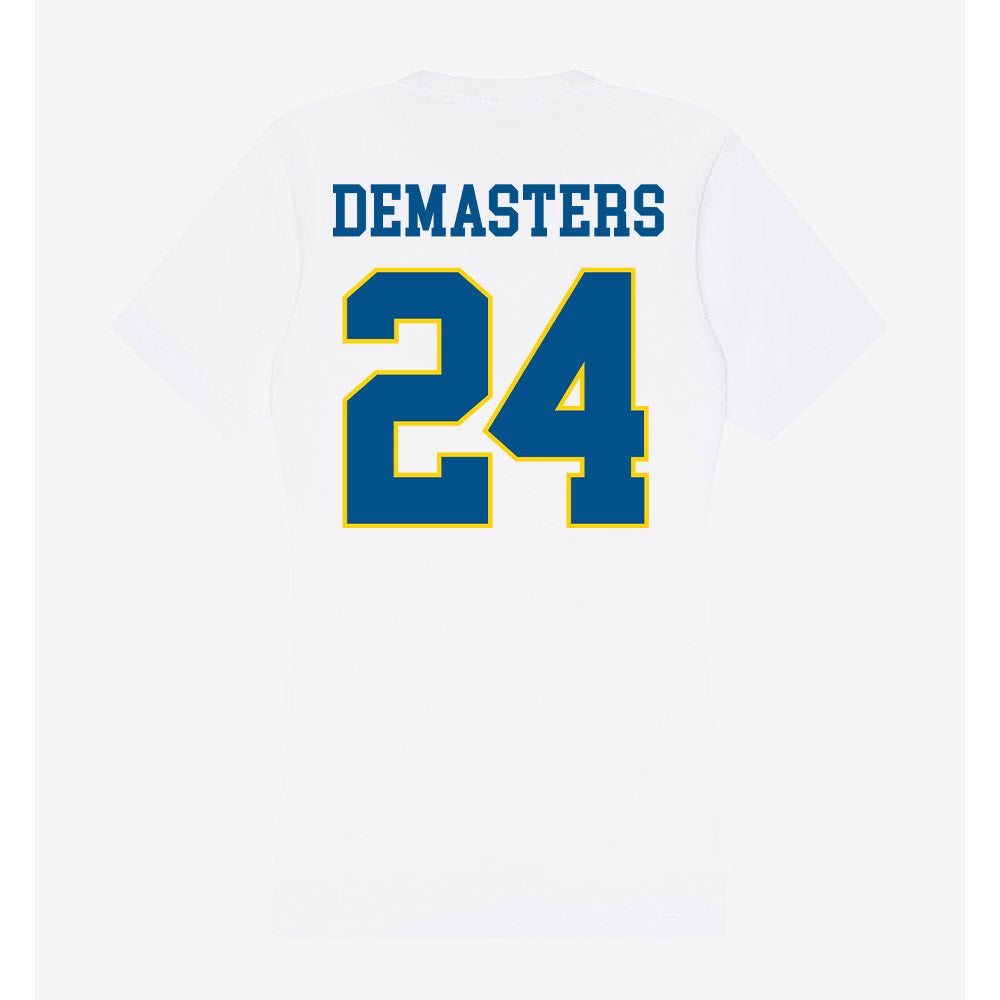 Delaware - Men's D2 Ice Hockey : Lleyton DeMasters - Women's V-Neck T-Shirt-1