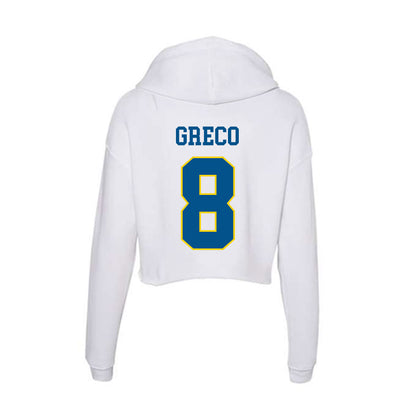 Delaware - Men's D2 Ice Hockey : Anthony Greco - Women's Crop Fleece Hoodie-1