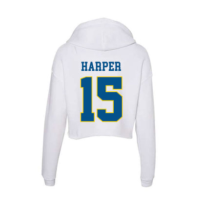 Delaware - Flag Football : Elsie Harper - Women's Crop Fleece Hoodie-1