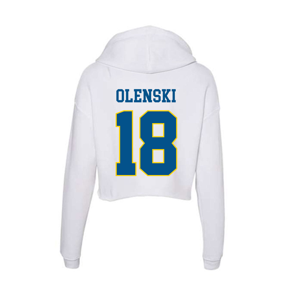 Delaware - Men's D2 Ice Hockey : Patrick Olenski - Women's Crop Fleece Hoodie-1