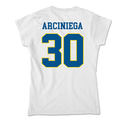 Delaware - Flag Football : Adison Arciniega - Soft Style Women’s T-Shirt-1