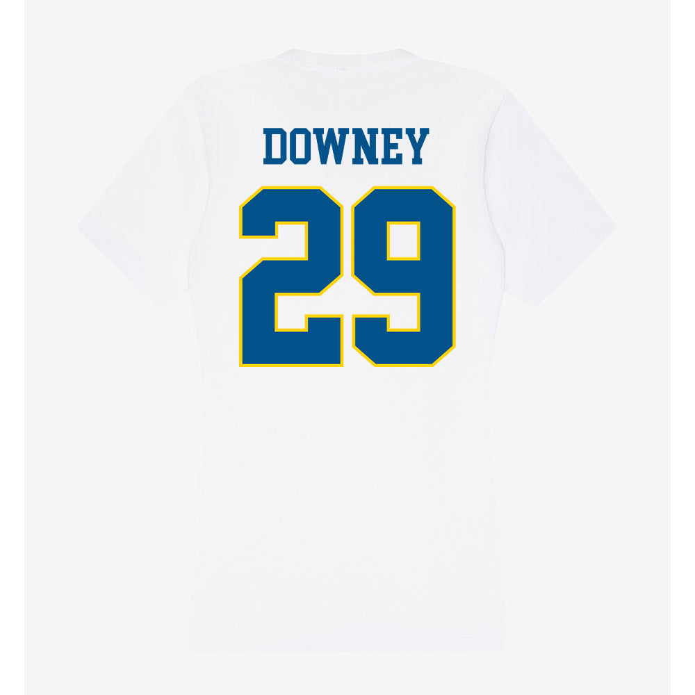 Delaware - Men's D2 Ice Hockey : Danny Downey - Women's V-Neck T-Shirt-1