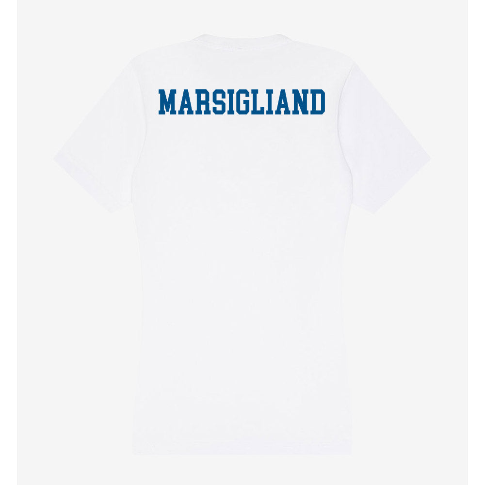 Delaware - Wrestling : Mark Marsigliand - Women's V-Neck T-Shirt-1