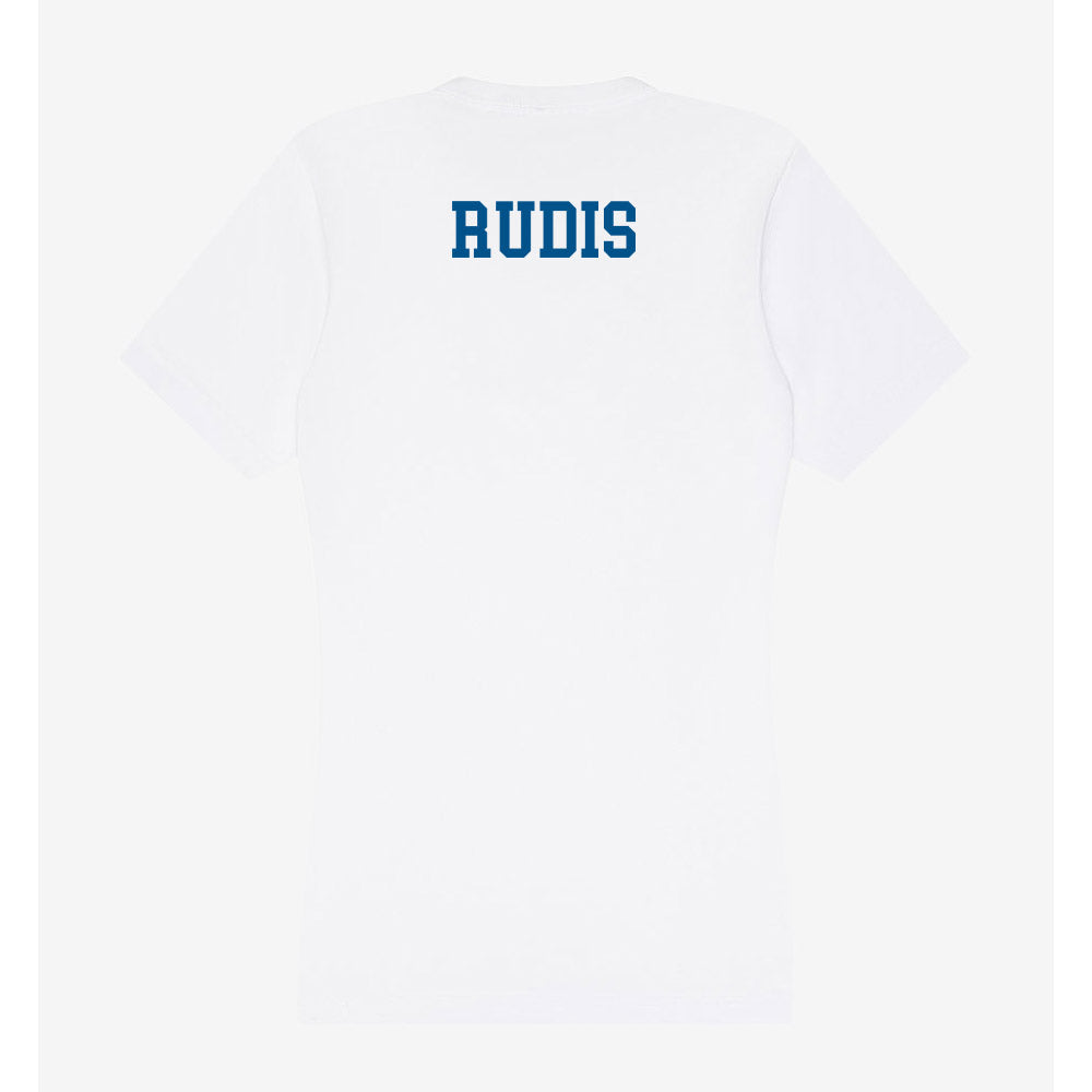 Delaware - Wrestling : Mathew Rudis - Women's V-Neck T-Shirt-1