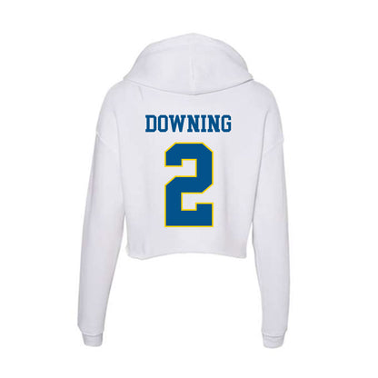 Delaware - Women's Ice Hockey : Shaw Downing - Women's Crop Fleece Hoodie-1