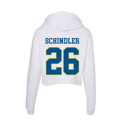 Delaware - Women's Ice Hockey : Nancy Schindler - Women's Crop Fleece Hoodie-1