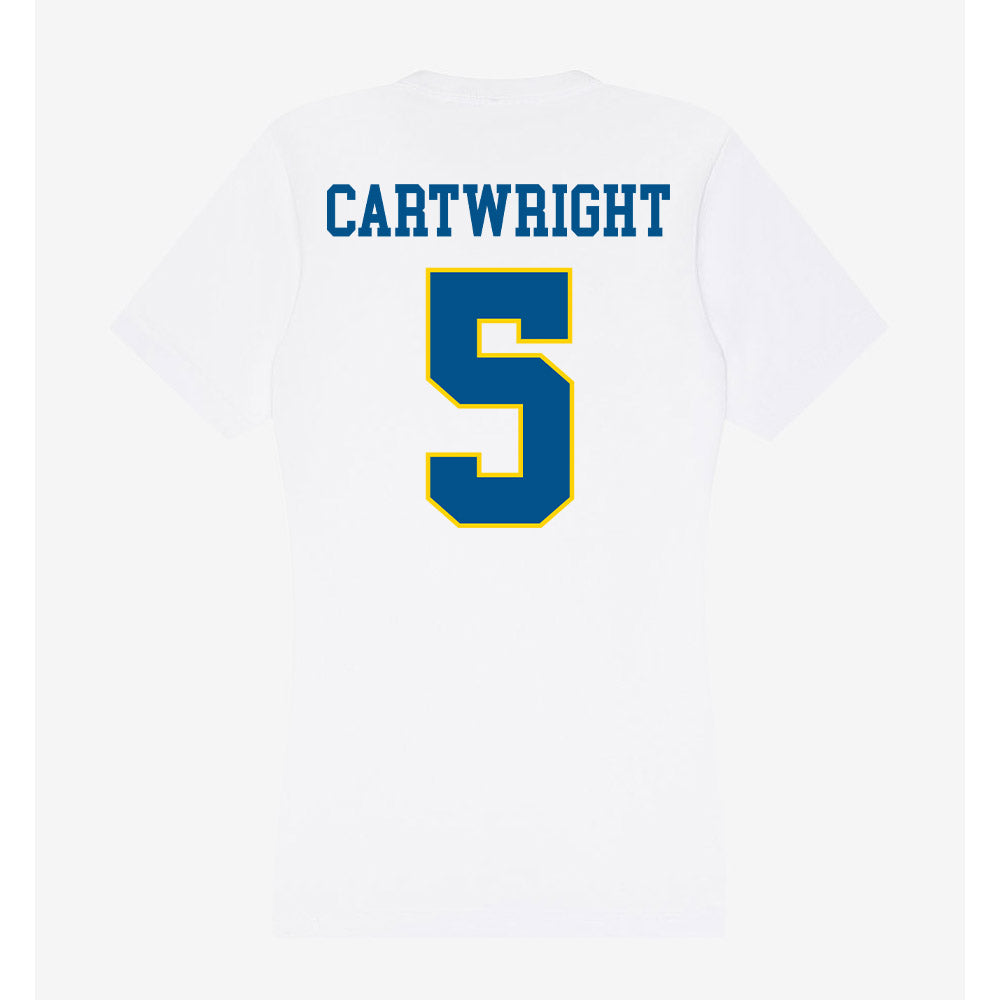 Delaware - Women's Ice Hockey : Melanie Cartwright - Women's V-Neck T-Shirt-1