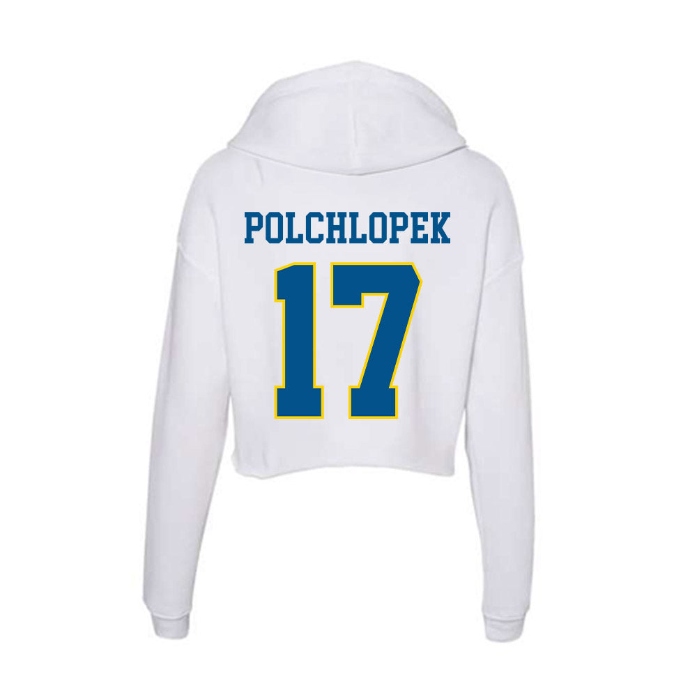 Delaware - Men's D2 Ice Hockey : Hubert Polchlopek - Women's Crop Fleece Hoodie-1