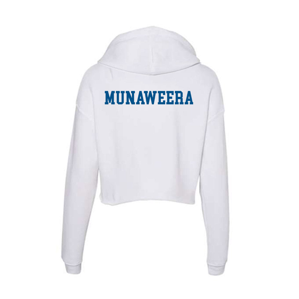 Delaware - Crew : Loshi Munaweera - Women's Crop Fleece Hooded Sweatshirt-1