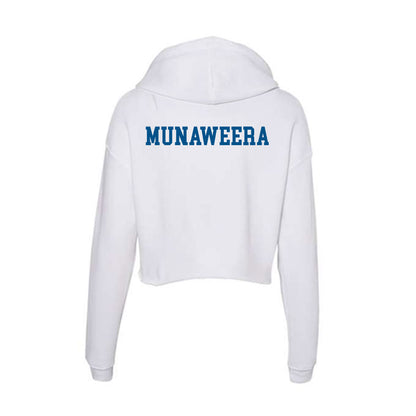 Delaware - Crew : Loshi Munaweera - Women's Crop Fleece Hooded Sweatshirt-1