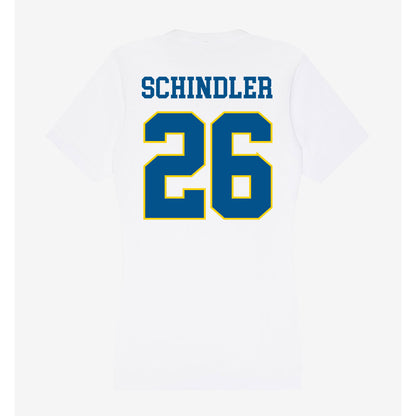 Delaware - Women's Ice Hockey : Nancy Schindler - Women's V-Neck T-Shirt-1