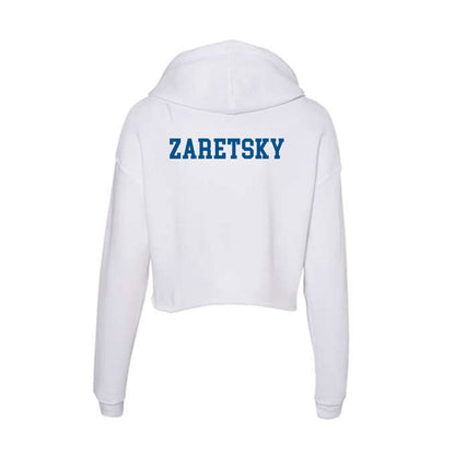 Delaware - Wrestling : Abe Zaretsky - Women's Crop Fleece Hooded Sweatshirt-1