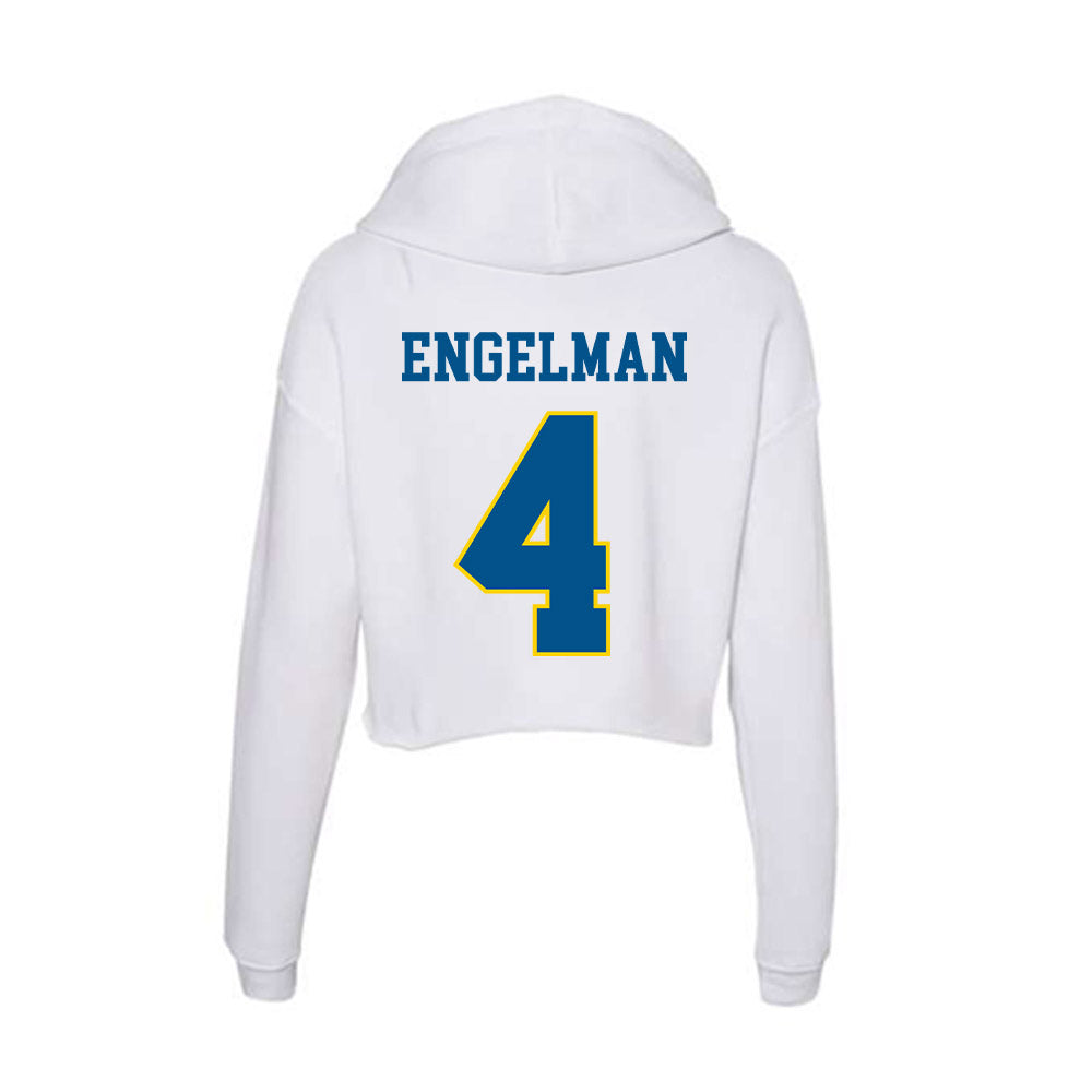 Delaware - Men's D2 Ice Hockey : Joey Engelman - Women's Crop Fleece Hoodie-1