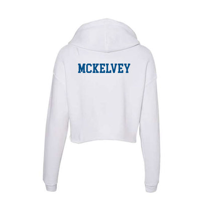 Delaware - Wrestling : Ryan McKelvey - Women's Crop Fleece Hooded Sweatshirt-1