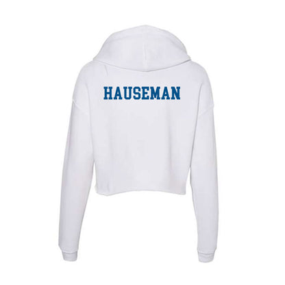 Delaware - Wrestling : Brady Hauseman - Women's Crop Fleece Hooded Sweatshirt-1