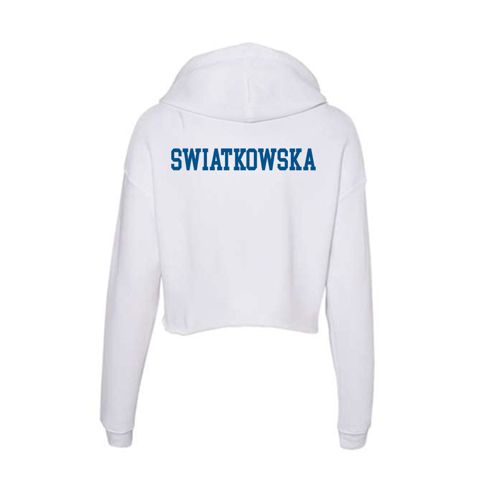 Delaware - Figure Skating : Carolina Swiatkowska - Women's Crop Fleece Hoodie-1