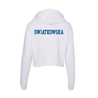 Delaware - Figure Skating : Carolina Swiatkowska - Women's Crop Fleece Hoodie-1