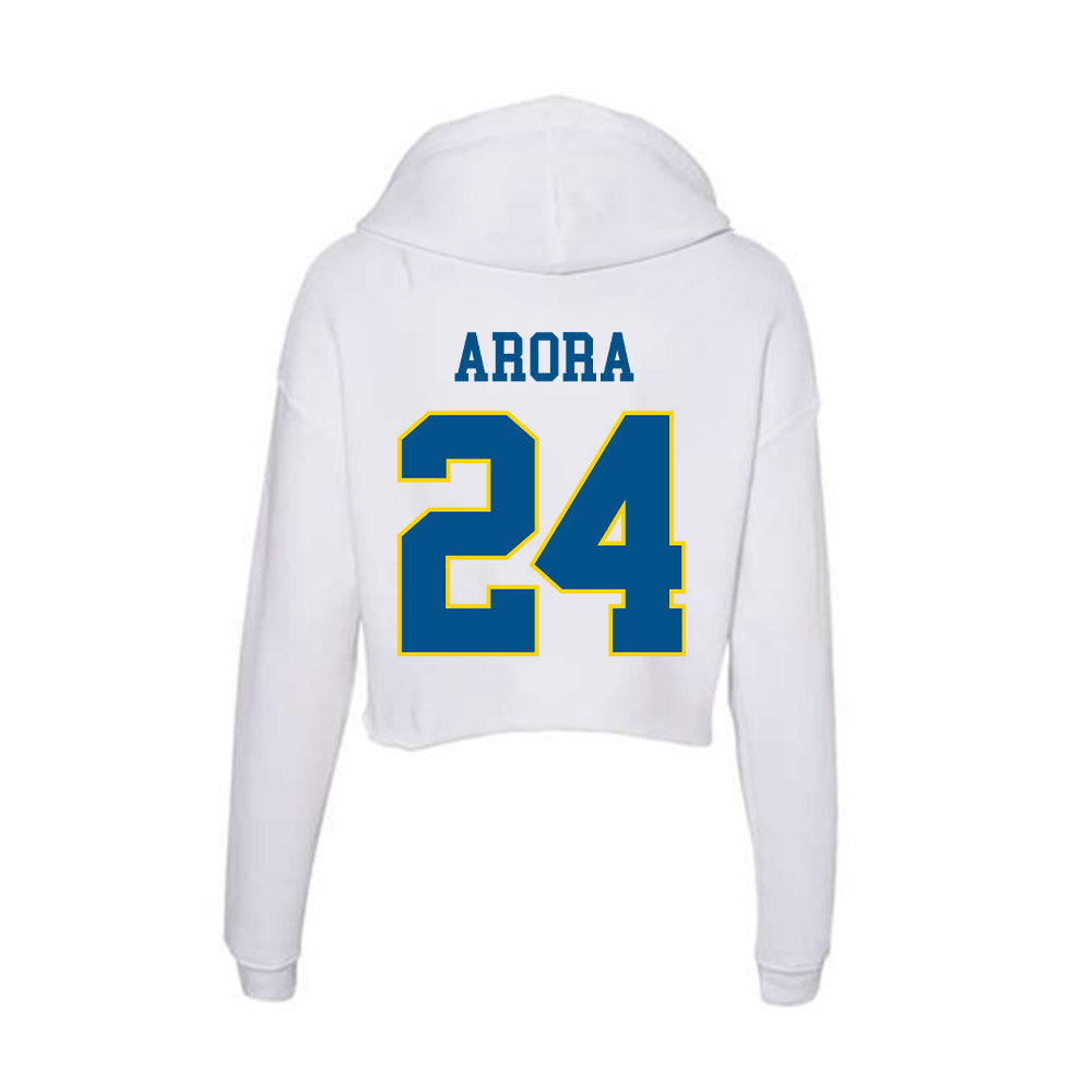 Delaware - Flag Football : Alysha Arora - Women's Crop Fleece Hoodie-1