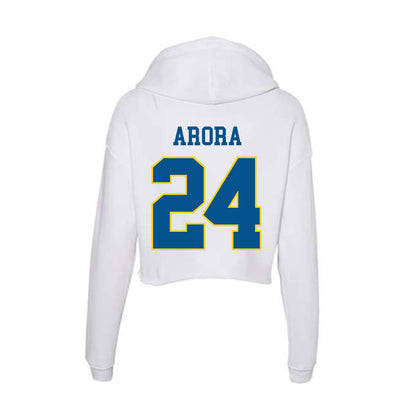 Delaware - Flag Football : Alysha Arora - Women's Crop Fleece Hoodie-1
