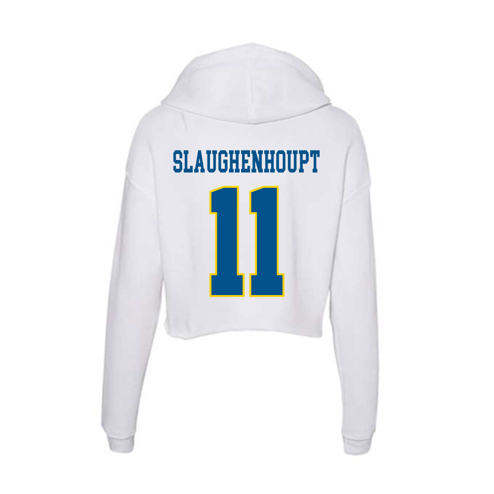 Delaware - Flag Football : Ava Slaughenhoupt - Women's Crop Fleece Hoodie-1