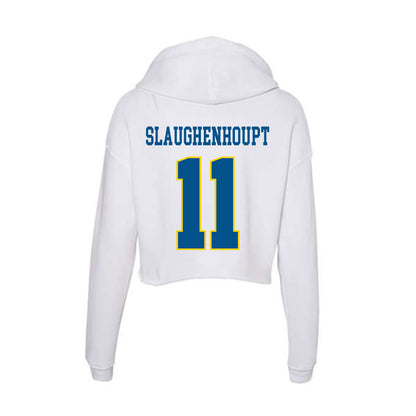 Delaware - Flag Football : Ava Slaughenhoupt - Women's Crop Fleece Hoodie-1