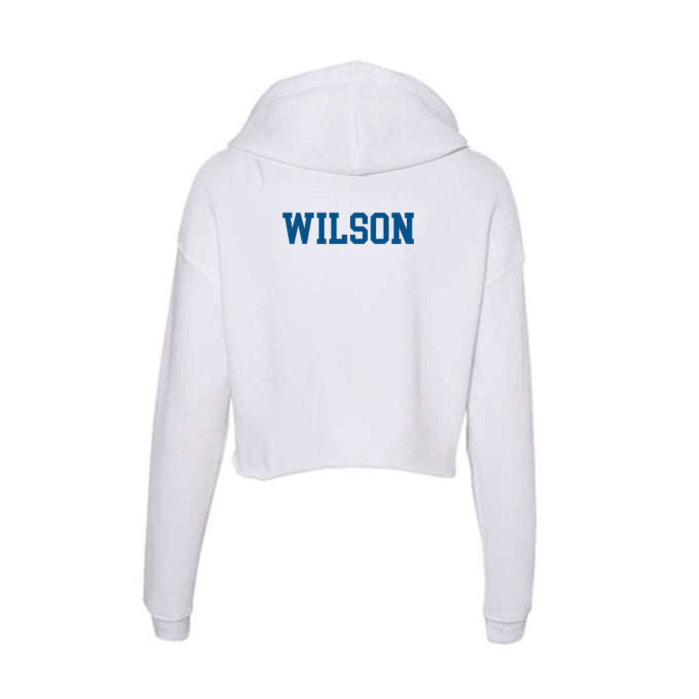Delaware - Crew : Rowan Wilson - Women's Crop Fleece Hooded Sweatshirt-1