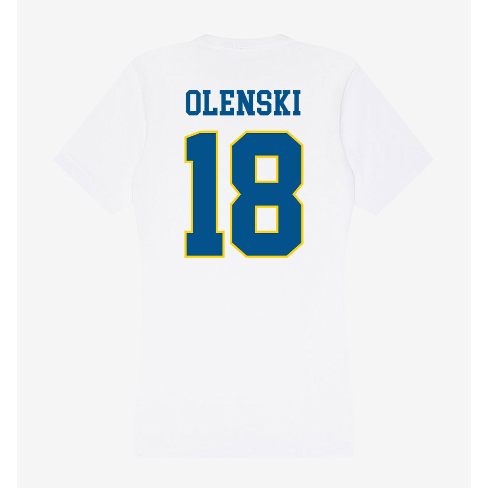 Delaware - Men's D2 Ice Hockey : Patrick Olenski - Women's V-Neck T-Shirt-1