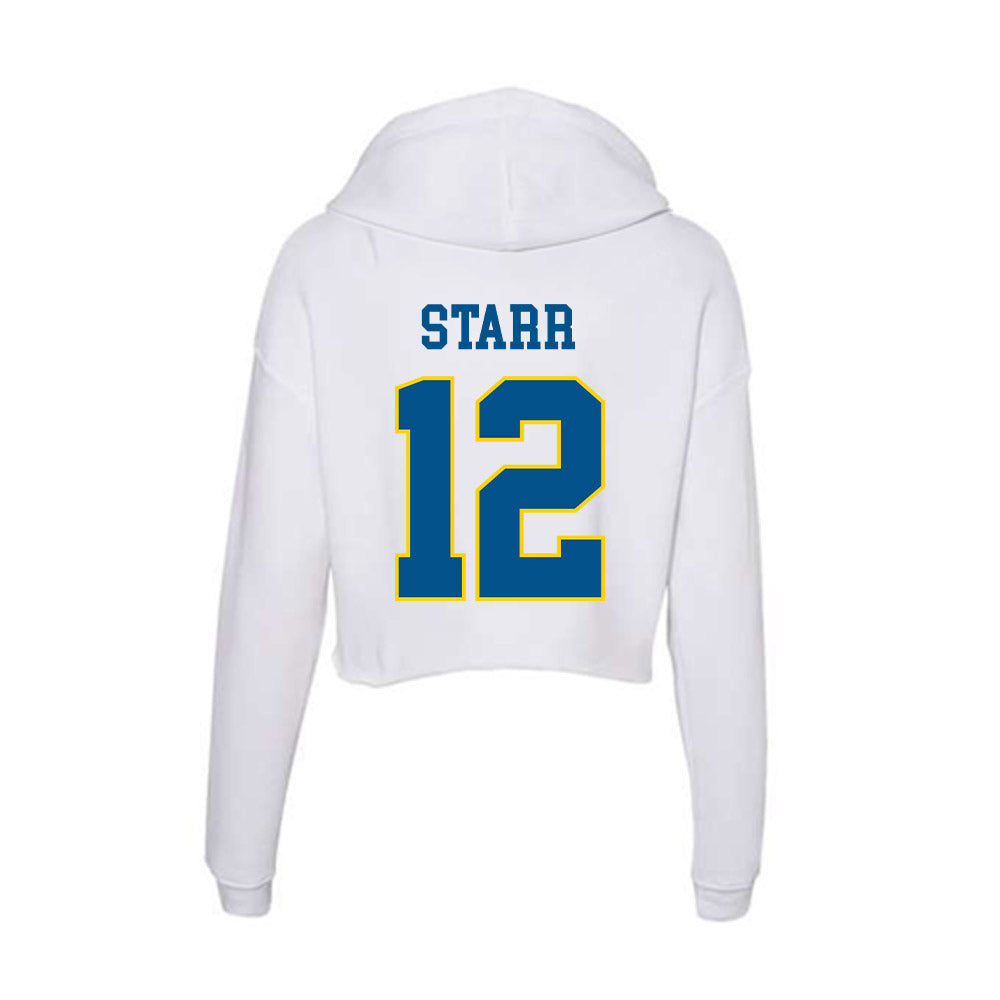 Delaware - Men's D2 Ice Hockey : Aidan Starr - Women's Crop Fleece Hoodie-1
