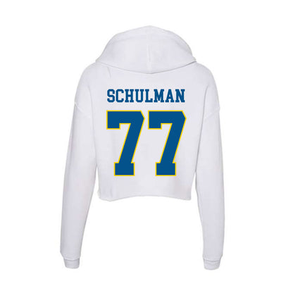Delaware - Women's Ice Hockey : Taylor Schulman - Women's Crop Fleece Hoodie-1