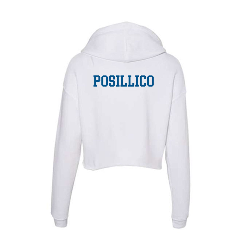 Delaware - Crew : CJ Posillico - Women's Crop Fleece Hoodie-1